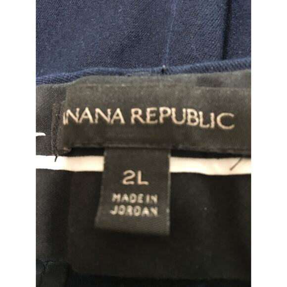 Banana Republic Sloan 2L Navy Blue Pants With 2 Small Pockets Front & Back - Picture 3 of 5